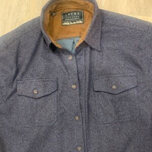 Jachs Navy Textured Shirt  Jacket with Chest Pockets